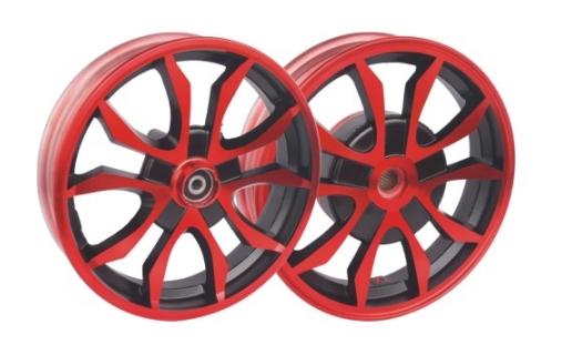 red motorcycle wheels